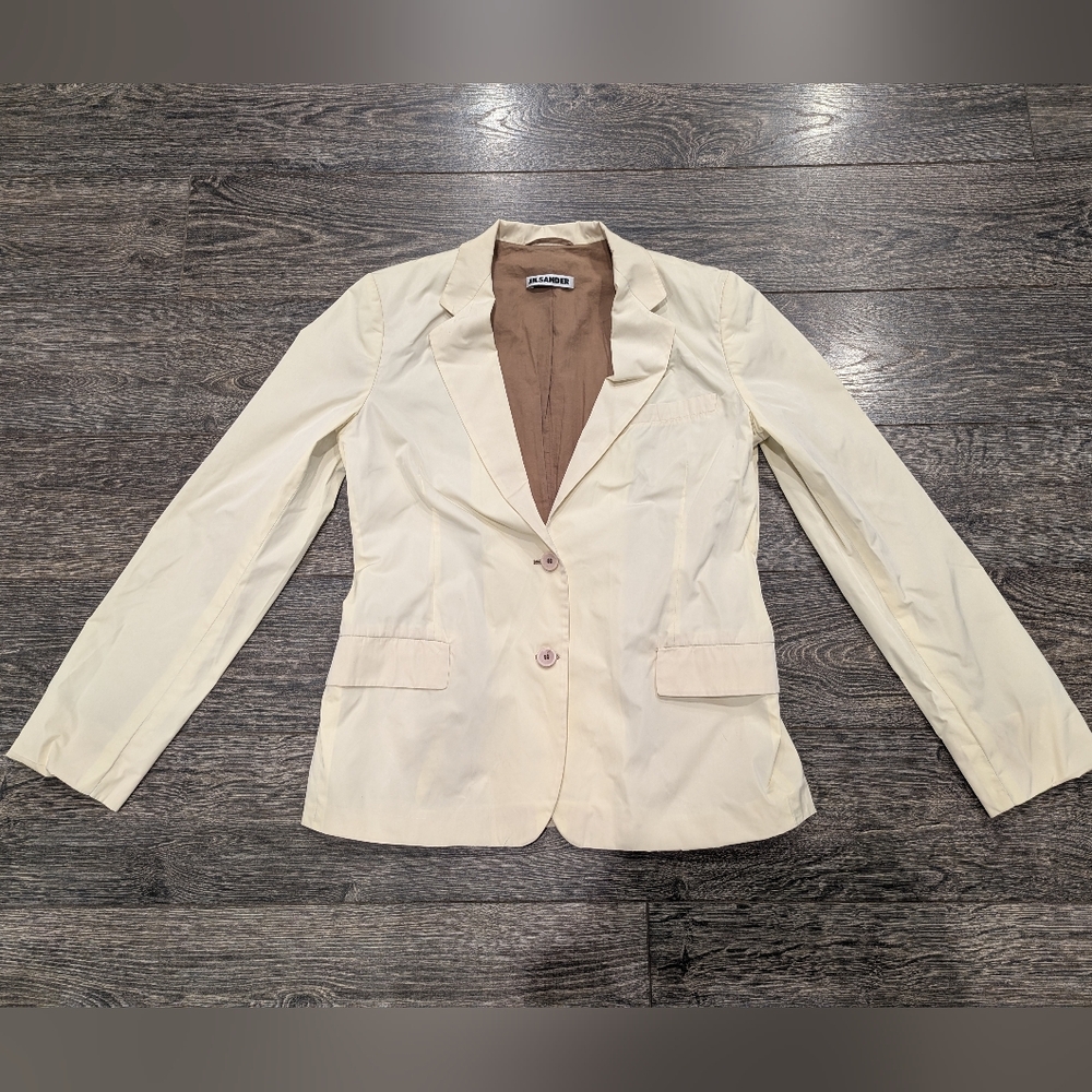 Jil Sander Blazer Light Yellow Size 38 Made In Italy